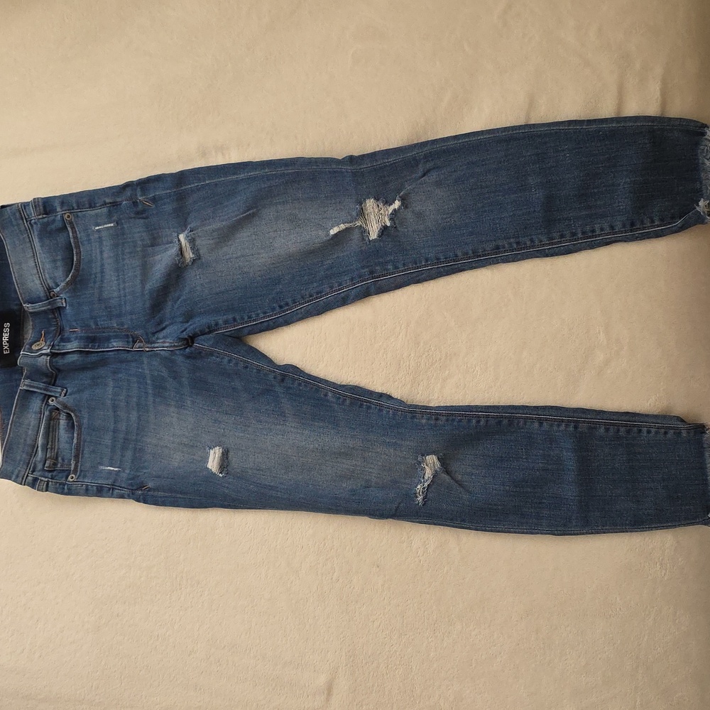 Express Women's Skinny Jeans - Blue